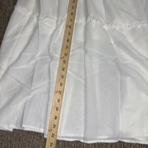 Women's Cute Large Boho Elastic High Waisted White Maxi Skirt /  32"